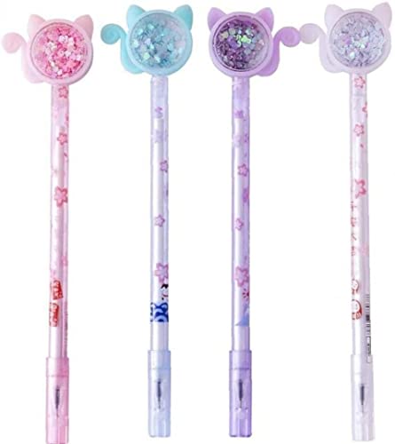 Penna gel a forma di gatto, glitterata, per scuola... - Fournitures Bureau Amazon Italie à 3.20€
