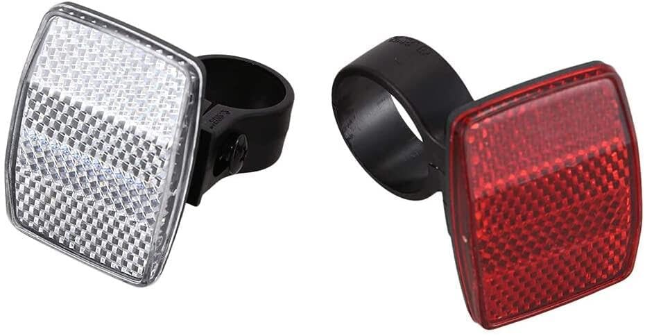 Lot de 2 réflecteurs de vélo avant et arrière avec lumières... - Sports & Fitness Amazon France à 2.57€