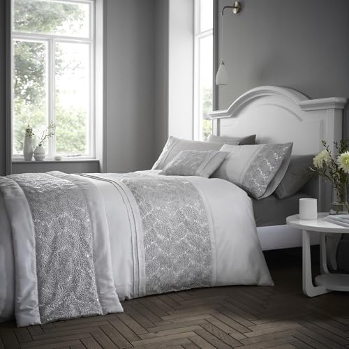 Portfolio Home Rouen Embellished Sequens Geometric Silver... - Maison & Cuisine Amazon Royaume-Uni à 19.99€
