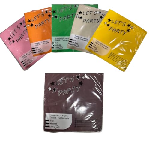Tovaglioli 2 Veli Colorati Let's Party Punta a Punta... - Sports & Fitness Amazon Italie à 1.49€