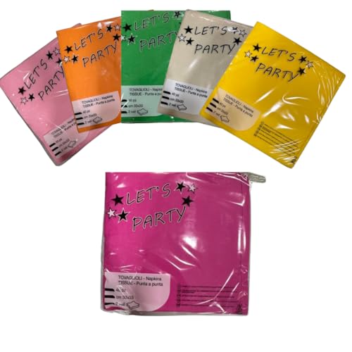 Tovaglioli 2 Veli Colorati Let's Party Punta a Punta... - Épicerie Amazon Italie à 1.49€