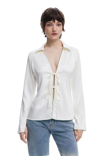Desigual BLUS_ERIS, 1021 off White, XS - Deal du jour à 19.73€