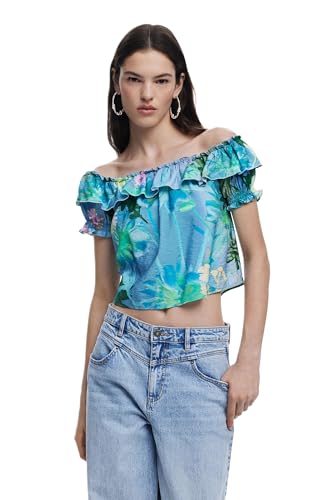 Desigual BLUS_Selene, 4001 Green Water, M - Mode & Vêtements Amazon Allemagne à 25.88€