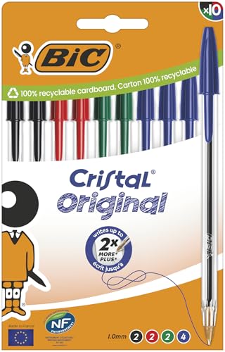 BIC Penne a Sfera Cristal Original con Punta Media (1,00... - Bon plan à 4.99€