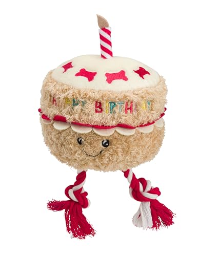 House of Paws Birthday Cake Dog Toy with Rope and Squeaker... - Nouvelle promo Amazon à 2.83€