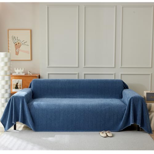HNTYSM Solid Color Rich Texture Chenille Sofa Throw... - Maison & Cuisine en promo à 19.62€