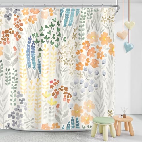 MAYZUS Long Shower Curtain 72 x 78 Inch, Tall Cute Floral... - Jardin & Extérieur Amazon Royaume-Uni à 8.00€