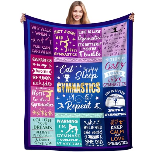 Gymnastics Gifts Blanket Gymnastics Gifts for Girls Throw... - Sports & Fitness Amazon Royaume-Uni à 11.39€