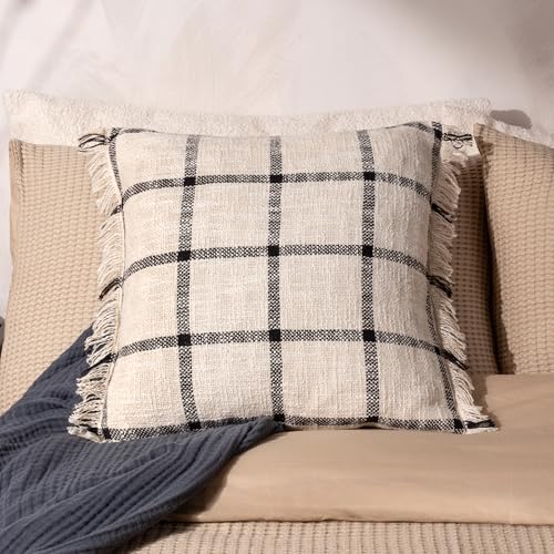 Yard Beni Coussin Garni de Plumes à Franges en Coton Motif... - Maison & Cuisine Amazon France à 20.35€