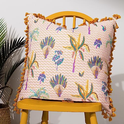 Furn. Muebles. Cojín con Relleno Rico en Plumas y borlas de... - Maison & Cuisine Amazon Espagne à 22.63€