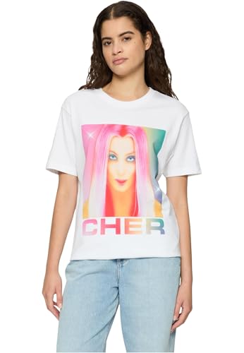 Merchcode Mc856-cher Prisma tee Camiseta, Blanco, S Mujeres - Mode & Vêtements en promo à 17.49€