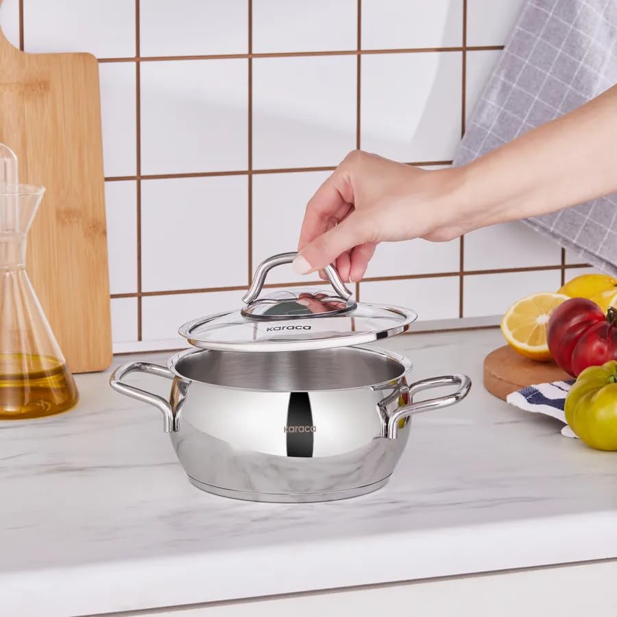 Karaca Emirgan Stainless Steel Stockpot with Lid, 16cm... - Maison & Cuisine Amazon Royaume-Uni à 17.97€