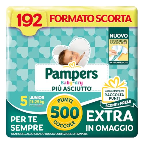 Pampers Baby Dry Junior, Taglia 5 (11-25 kg), Formato... - Maison & Cuisine Amazon Italie à 49.87€