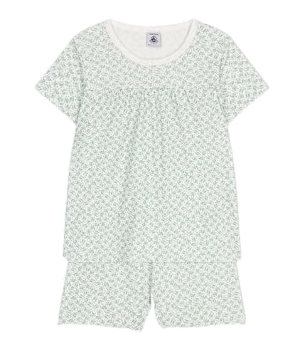 Petit Bateau A0CLZ, Pyjacourt Niñas, Blanco/Verde, 5 años - Sports & Fitness en promo à 18.17€