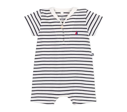 Petit Bateau A0CG2 Combicourt Blanc/Bleu Mixte Bébé 0 mois en promo à 14,07€ (-60%) sur Amazon FR