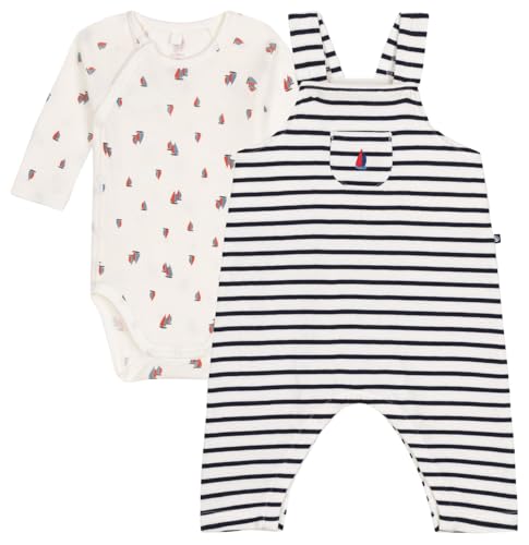 Petit Bateau A0BBZ Ensemble Salopette Blanc/Bleu Mixte Bébé... en promo à 24,23€ (-46%) sur Amazon FR