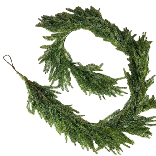 Guirnalda de abeto de 1,8 m, guirnalda de Navidad verde... - Jardin & Extérieur Amazon Espagne à 6.87€