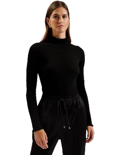 Ted Baker WMK-JANITTT-Rib Funnel Neck Frill Jumper... - Fashion & Clothing Amazon Italy à 47.07€