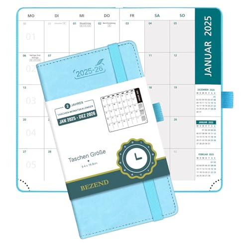 BEZEND Calendario 2 anni 2025 2026, agenda 16,8 x 9,7 cm, 1... - Jouets & Jeux en promo à 7.23€