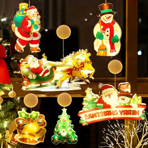 BORDEAG LED Lumières de Ventouse de Noël, 6 Pièces Lumières... - Maison & Cuisine Amazon France à 1.88€