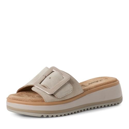 s.Oliver Ciabatte Donna in Pelle con Fibbia, Beige., 41 EU - Sports & Fitness en promo à 50.27€