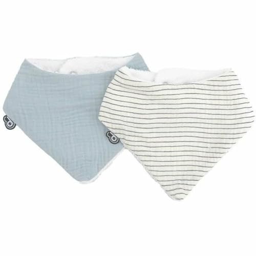 Domiva – Lote de 2 baberos BANDANA musseline, color azul... - Amazon Espagne à 8.28€