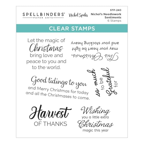 Spellbinders STP-240 Nichol's Needlework Sentiments Clear... - Maison & Cuisine en promo à 8.84€