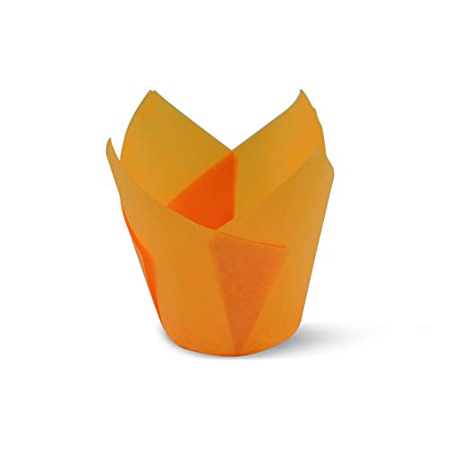 Moldes de tulipán naranja para hornear magdalenas, papel a... - Loisirs Créatifs Amazon Espagne à 18.18€