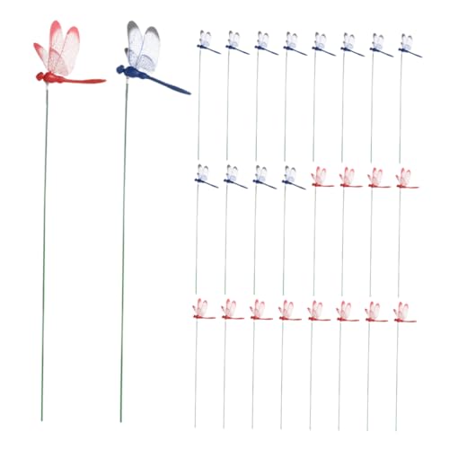 CAXUSD 24pcs Dragonfly Stakes Garden Decorations Artificial... - Jardin & Extérieur Amazon Royaume-Uni à 9.19€