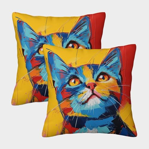 ENYISIYULO Pillow Covers American Shorthair Cat Pack of 2... - Maison & Cuisine en promo à 14.99€