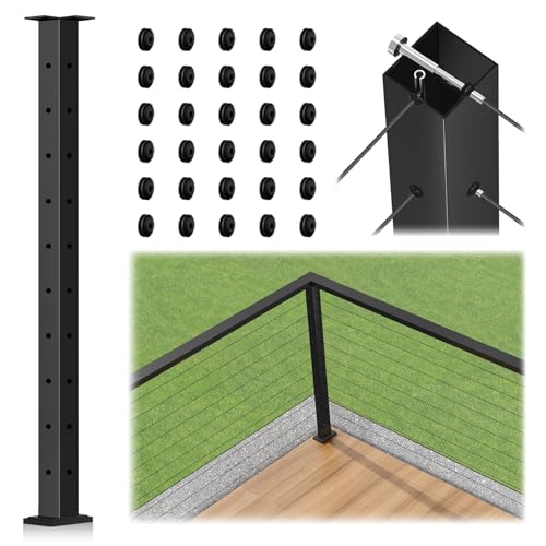 Gyykzz Poste de barandilla de cable de esquina perforado en... - High-Tech & Électronique en promo à 99.02€