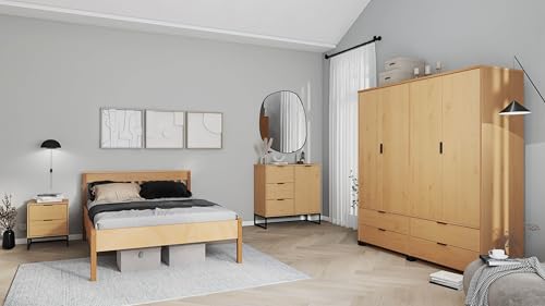 Inter Link - Lit en bois - Lit en bois massif - Lit double... - Maison & Cuisine Amazon France à 101.96€
