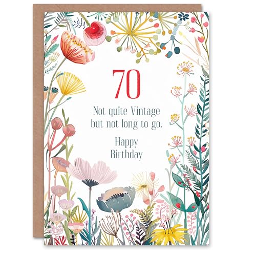 Artery8 Happy Flowers 70 Year Old Not Long To Go Vintage... - Jardin & Extérieur en promo à 2.04€