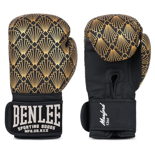 BENLEE Boxhandschuhe aus Kunstleder MANFORD Black/Gold 14 oz - Amazon Germany à 21.80€