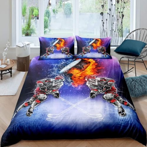 Homemissing Eishockey Bettbezug 200 x 200 cm, Eishockey... - Maison & Cuisine Amazon Allemagne à 23.35€