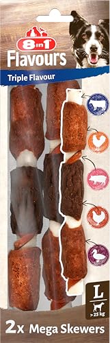 8in1 Triple Flavour Mega Skewers - Grandes bâtonnets à... - Sports & Fitness Amazon France à 4.85€