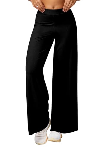KUNMI Damenhose mit weitem Bein, hohe Taille, Workout... - Sports & Fitness Amazon Allemagne à 31.43€