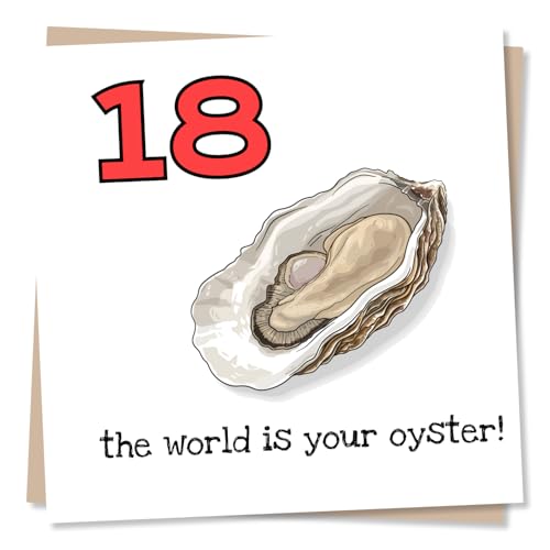 18th Happy Birthday Card - The World is Your Oyster... - Auto & Moto Amazon Royaume-Uni à 1.99€