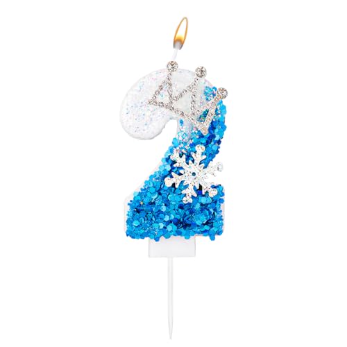 Snow Themed Birthday Candles, White and Blue Ice Birthday... - Jouets & Jeux Amazon Royaume-Uni à 1.65€