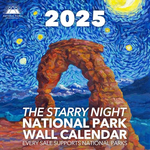 Calendrier 2025 du parc national Nuit étoilée 30,5 x 61 cm - Auto & Moto Amazon France à 28.40€