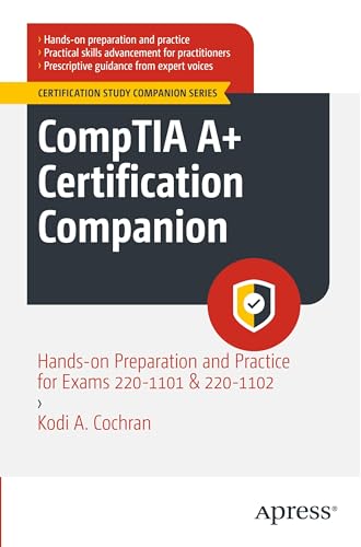 CompTIA A+ Certification Companion: Hands-on Preparation... - Maison & Cuisine Amazon Italie à 28.96€