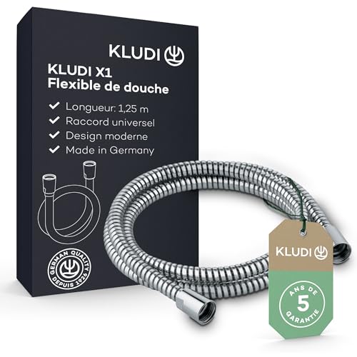 KLUDI-X1 Flexible de douche universel 1,25 m, flexible... - Jardin & Extérieur Amazon France à 13.99€