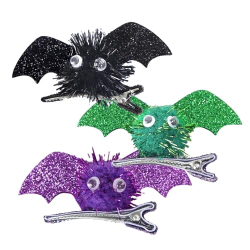 3 Halloween Bat Hair Clips Halloween Cute Wing Hair Claw... - Sports & Fitness en promo à 1.49€