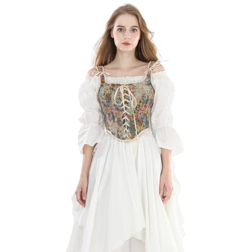 Fiamll Renaissance - Corsé de flores para mujer, corsé con... - Mode & Vêtements Amazon Espagne à 14.92€