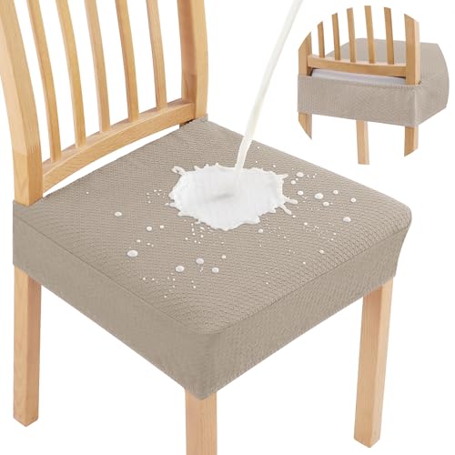 Smiry Stretch Dining Chair Covers Set of 4,Stretch Jacquard... - Maison & Cuisine Amazon Royaume-Uni à 15.26€