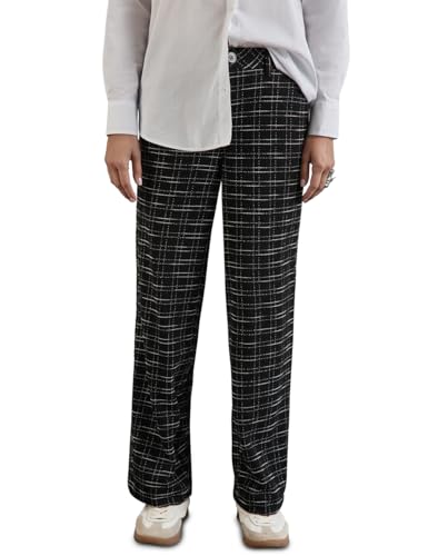 STREET ONE A378289 Pantalones de Cuadros Bouclé, Negro, 42W... - Home & Kitchen Amazon Spain à 31.53€