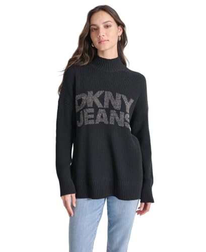 DKNY Logo Printed Shaker Sudadera, Negro, M para Mujer - Nouvelle promo Amazon à 51.70€