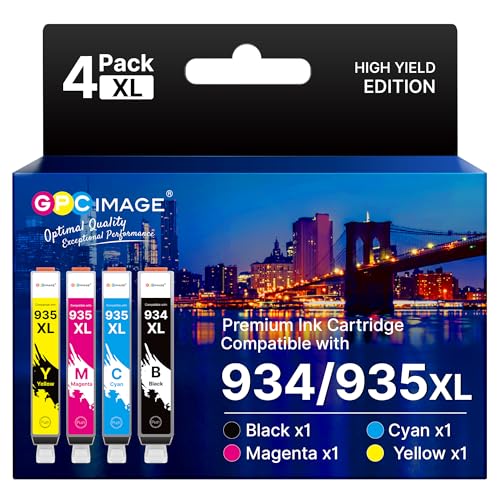 GPC IMAGE Lot de 4 Cartouches d'encre 934 XL 935XL... en promo à 15€ (-43%) sur Amazon FR