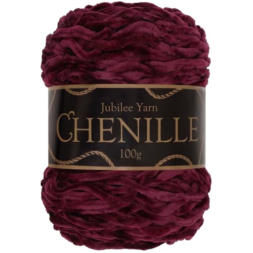 JubileeYarn Fil chenille – 100 g – Poids peigné – Écarlate... - Auto & Moto Amazon France à 19.94€