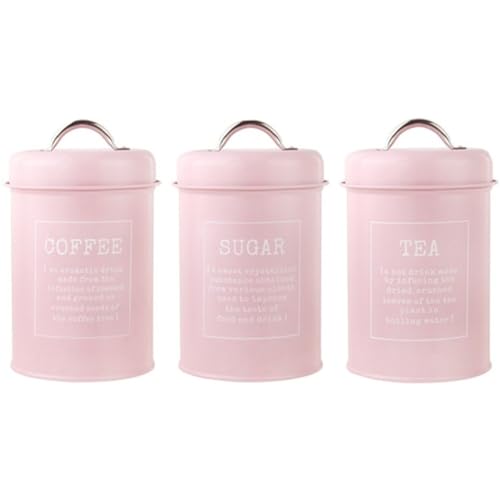 Luxylei Tea Coffee Sugar Container 3pcs Metal Tea Coffee... - Maison & Cuisine Amazon Royaume-Uni à 4.99€